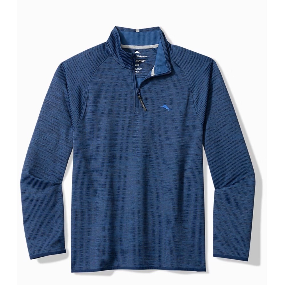 Tommy Bahama IslandZone Palm Pro Half Zip Pullover Maritime Blue XXL
